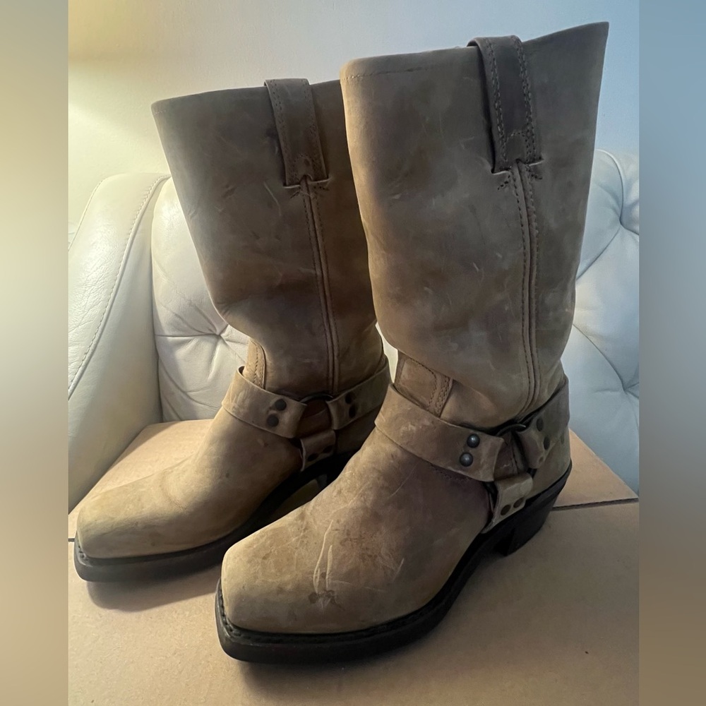 Frye Women's 12R Harness Boots Tan Brown 7.5 8